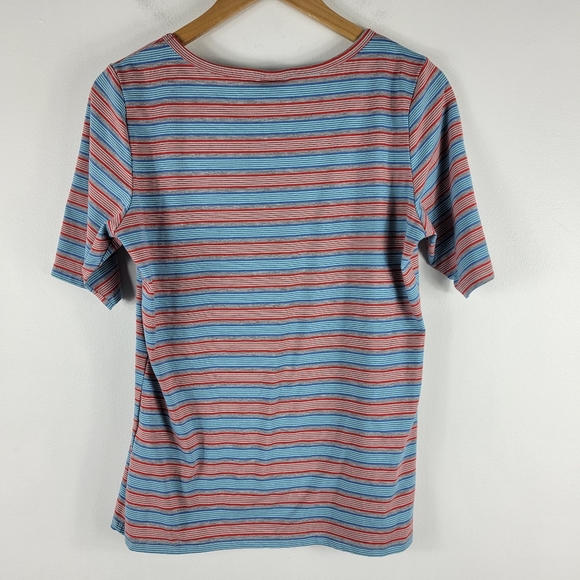 Lot of 2 Lularoe Quarter Sleeve Crewneck Striped Tee Shirt Set - Picture 6 of 14
